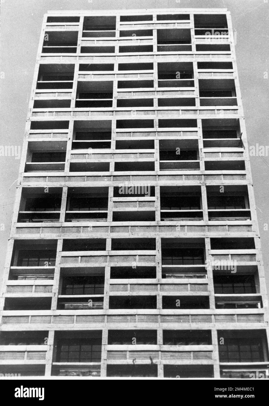 Bâtiment le Corbusier à Marseille. Photographies des programmes du Plan Marshall, des pièces justificatives et du personnel Banque D'Images