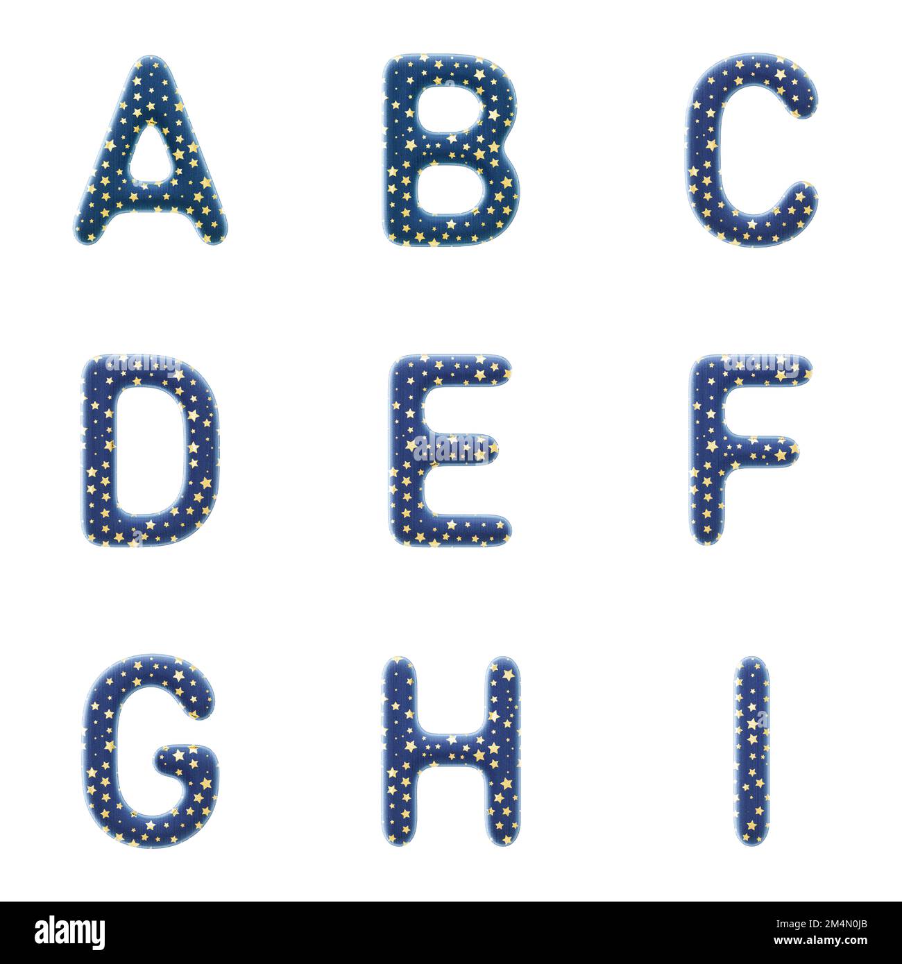 3D jeu de rendu de la police Wizard Cloth, y compris les lettres, les chiffres et les signes de ponctuation isolés sur fond blanc, y compris le fichier de chemin intégré pour ea Banque D'Images