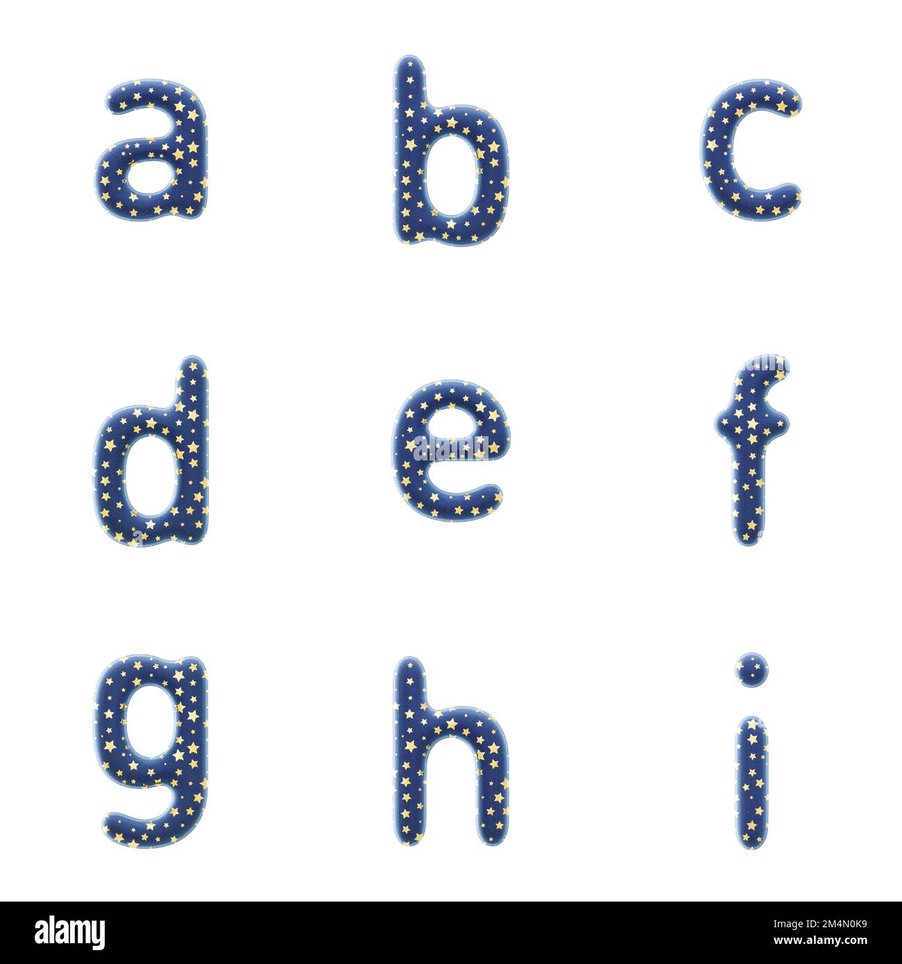 3D jeu de rendu de la police Wizard Cloth, y compris les lettres, les chiffres et les signes de ponctuation isolés sur fond blanc, y compris le fichier de chemin intégré pour ea Banque D'Images