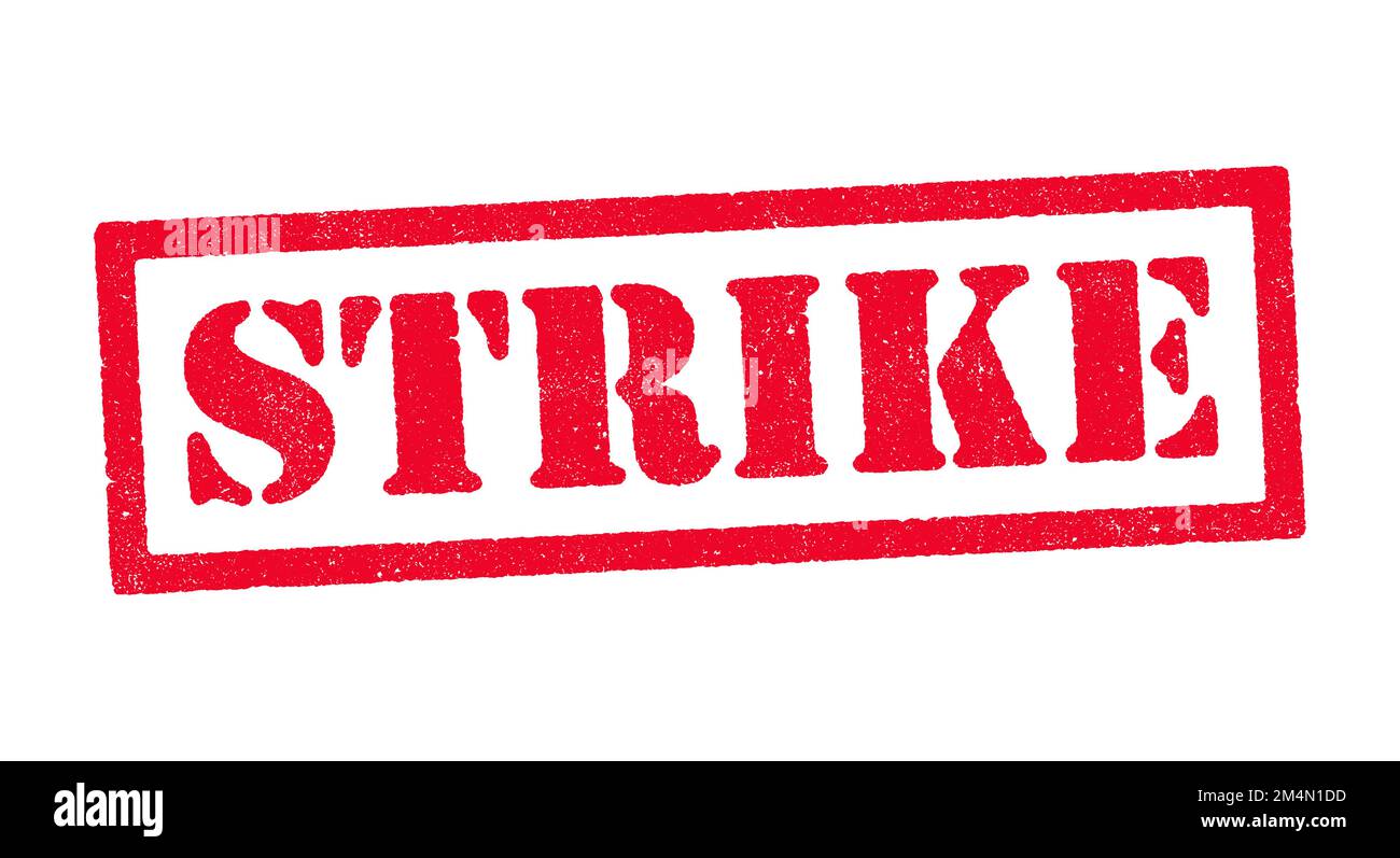 Illustration vectorielle du mot Strike en tampon d'encre rouge Illustration de Vecteur