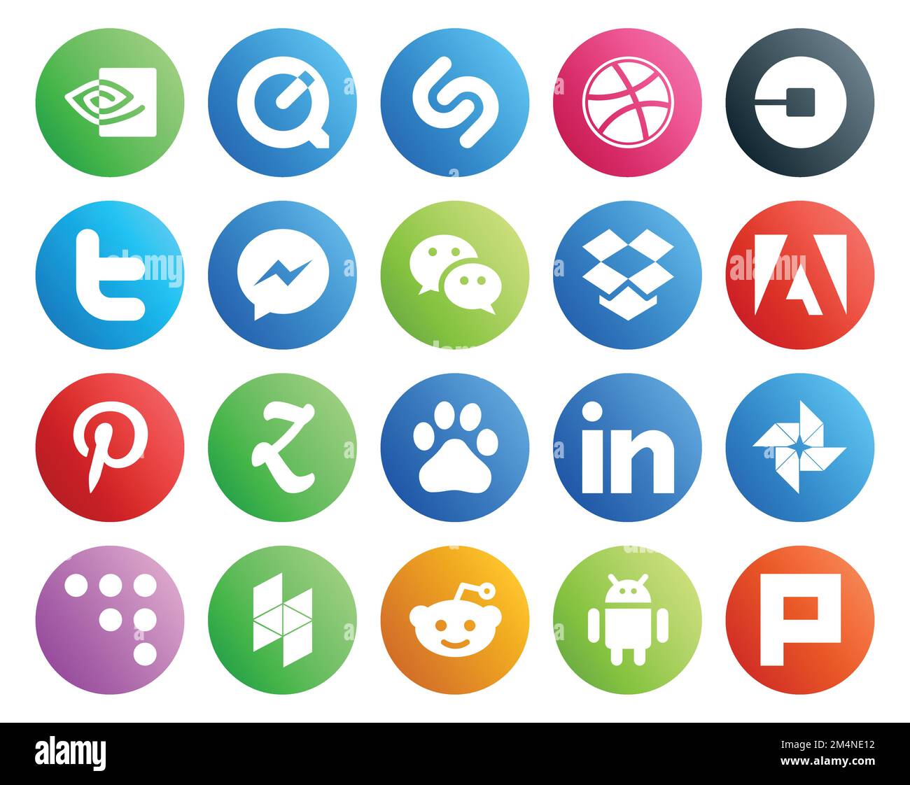 20 Pack d'icônes de réseaux sociaux comprenant linkedin. zootool. tweet. pinterest. boîte aux lettres Illustration de Vecteur
