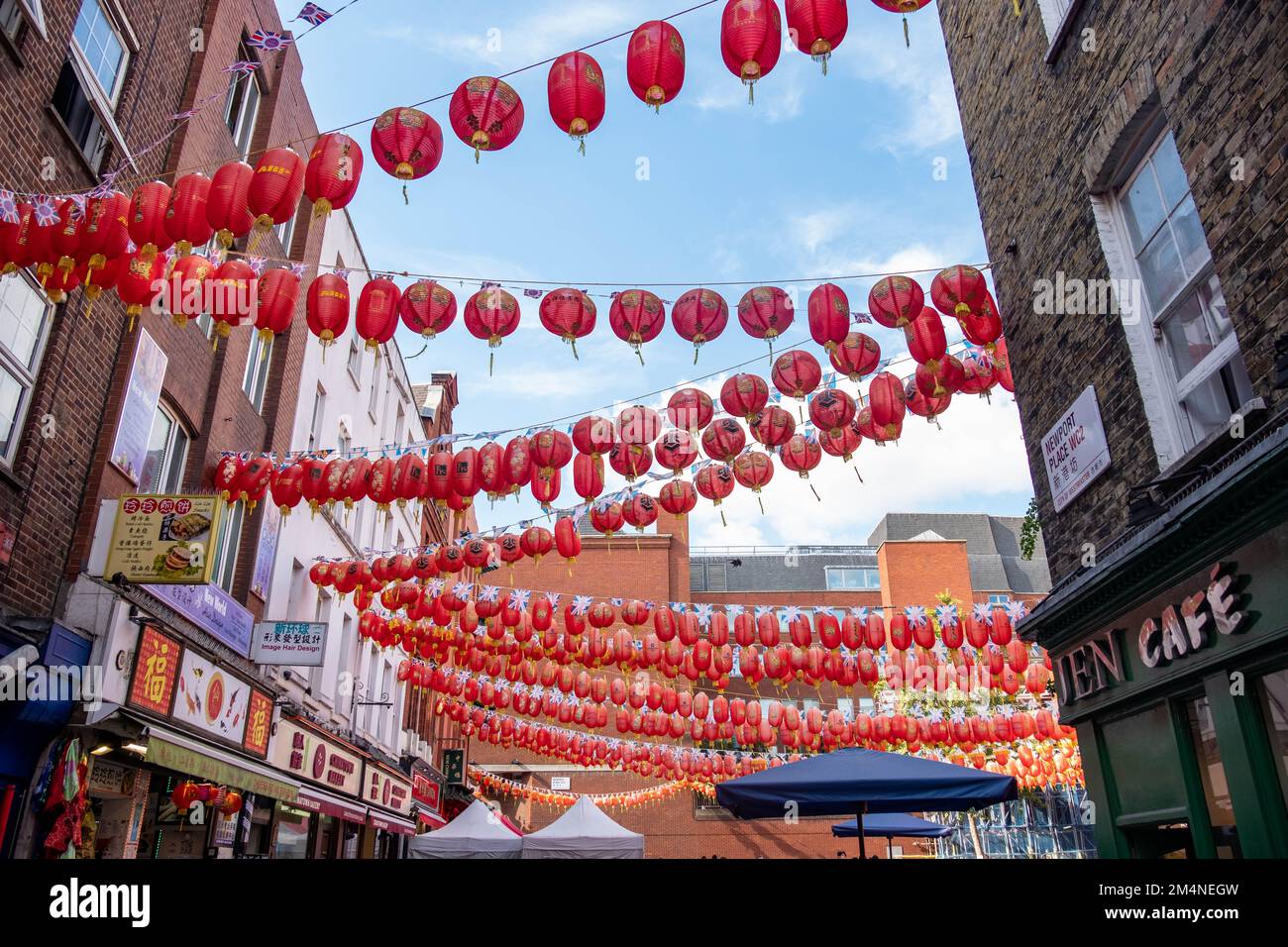 Londres- septembre 2022 : Newport place dans la zone de Soho de la ville chinoise de Londres, dans l'extrémité ouest Banque D'Images