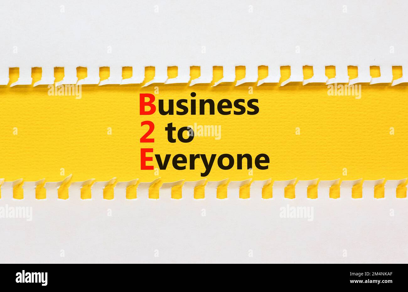 B2E symbole « business to everyone ». Concept Words B2E affaires à tout ...