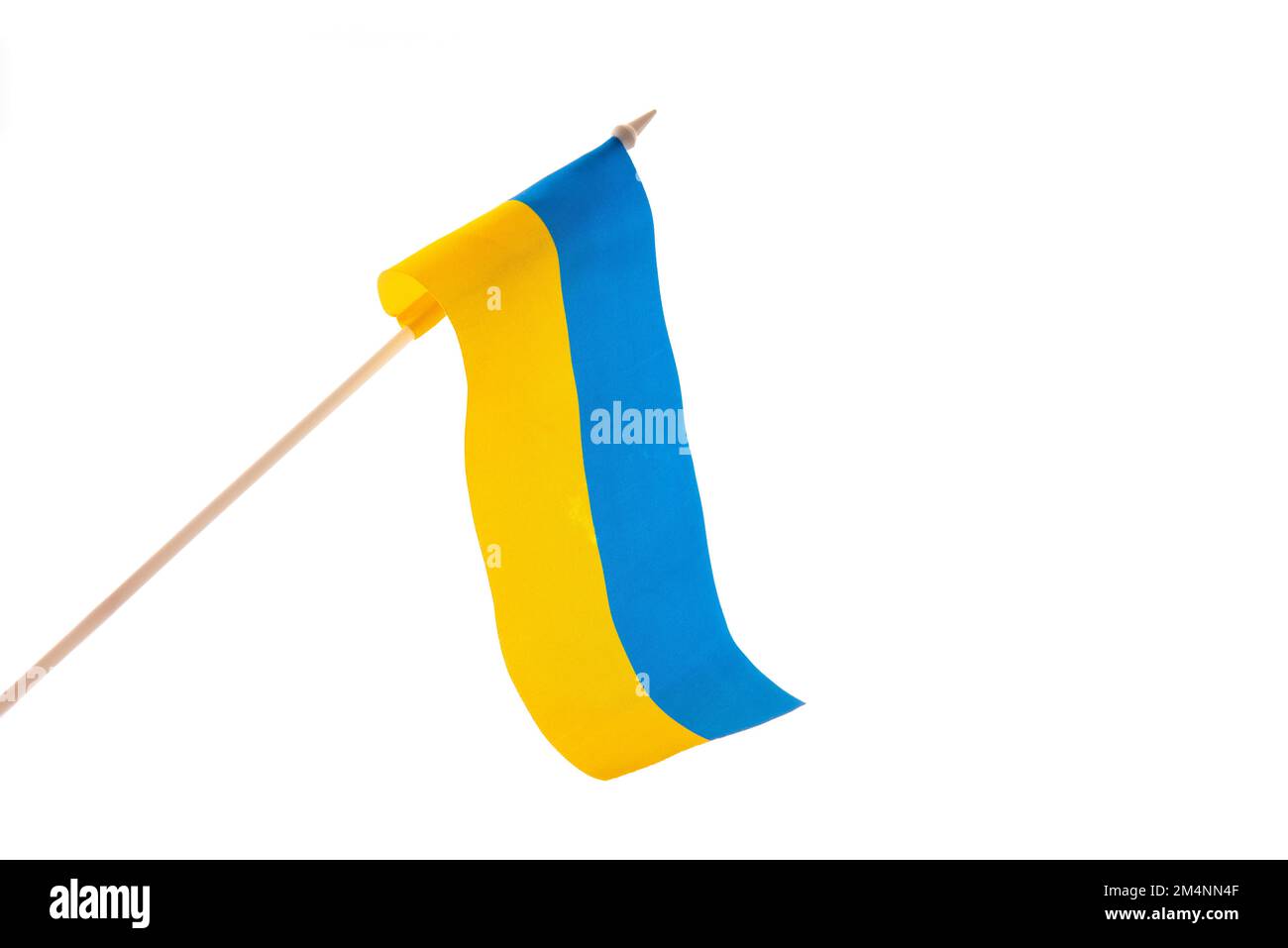 Jaune et bleu, les couleurs du drapeau national ukrainien s'isolent. Symbole de célébration de l'indépendance de la nation de l'Ukraine Banque D'Images