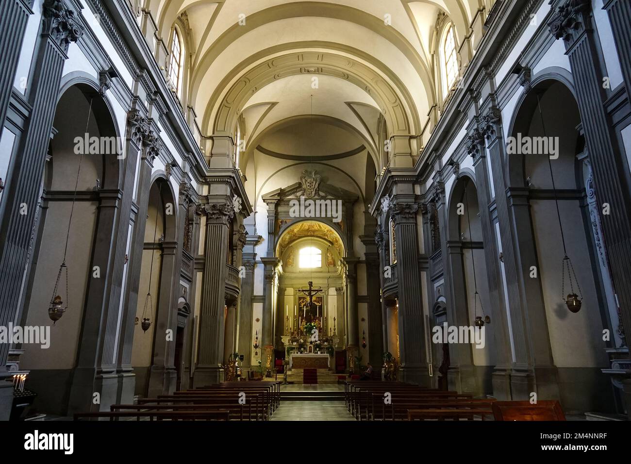 Intérieur, Chiesa di Santa Felicita, église de Saint Felicity de Florence, Florence, Florence, Toscane, Toscane, Toscana, Italie, Europe Banque D'Images