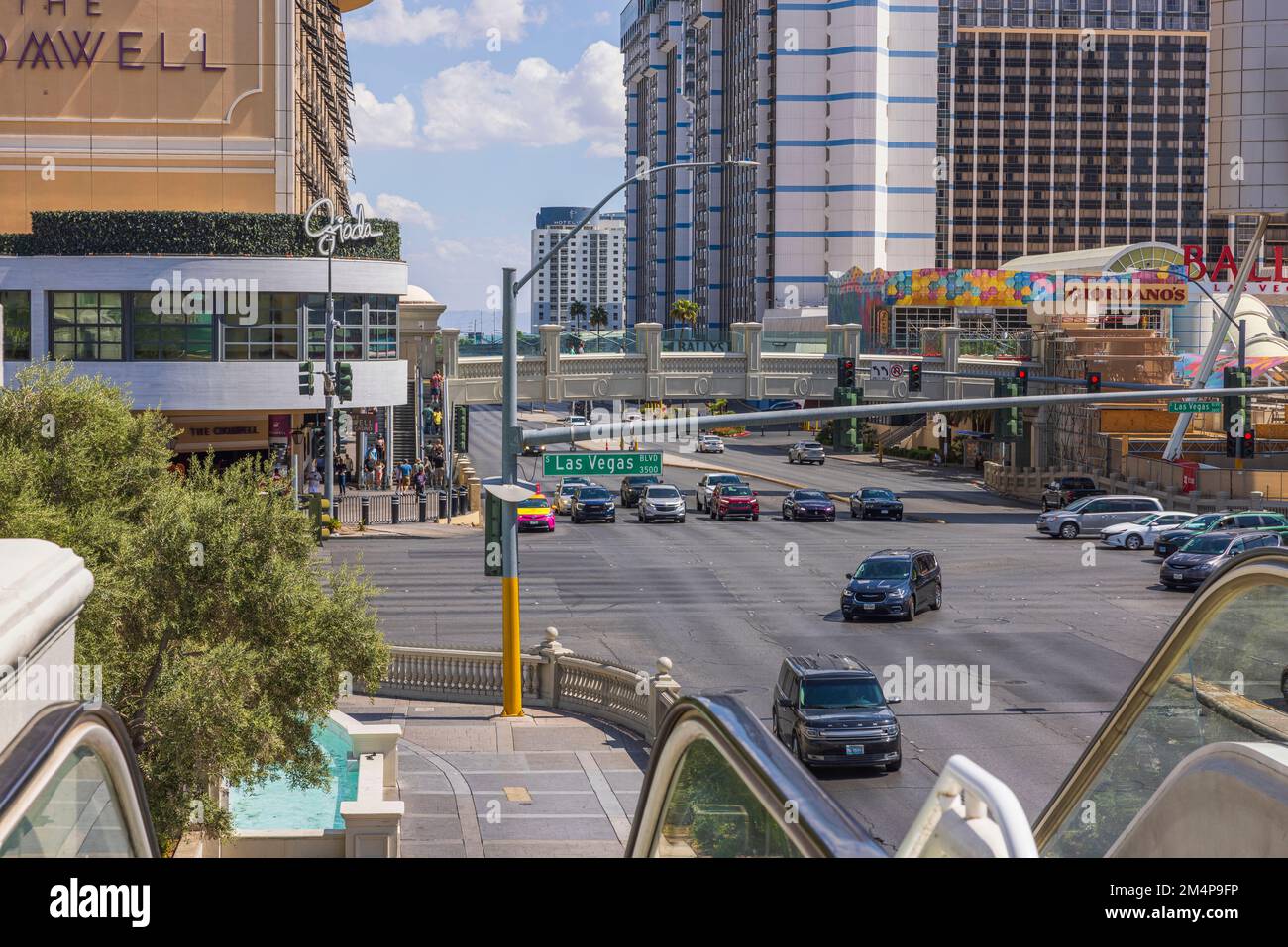 Magnifique vue panoramique sur le carrefour sur le Strip, Las Vegas,  Nevada. ÉTATS-UNIS Photo Stock - Alamy