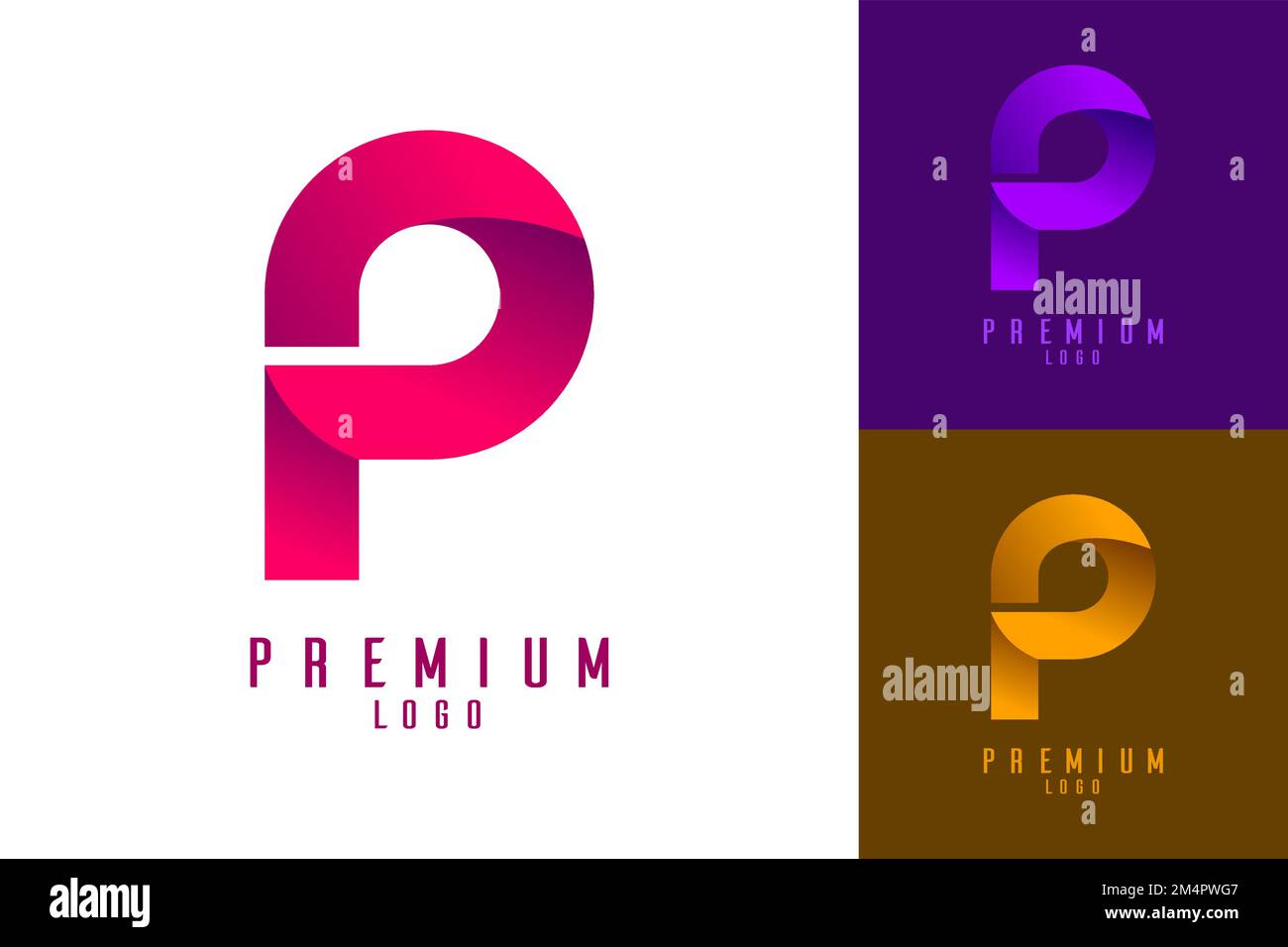 P Alphabet logo initial modèle de vecteur d'identité d'entreprise Illustration de Vecteur