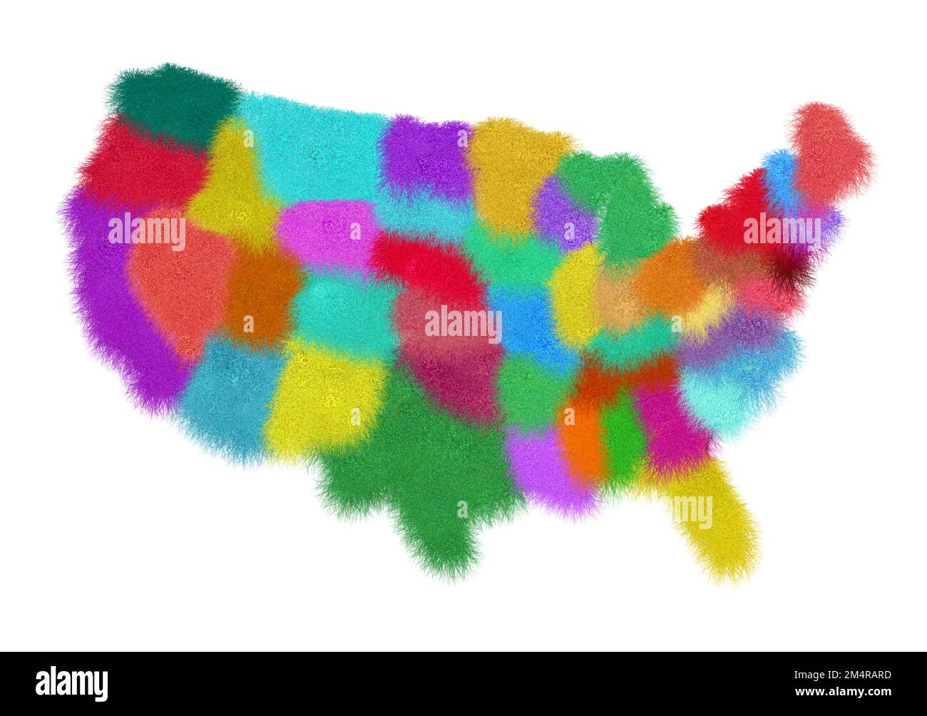 Carte des Etats-Unis - carte patriotique Banque D'Images