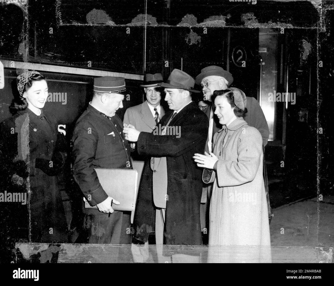 Paris - train Athènes. Photographies des programmes du Plan Marshall, des pièces justificatives et du personnel Banque D'Images