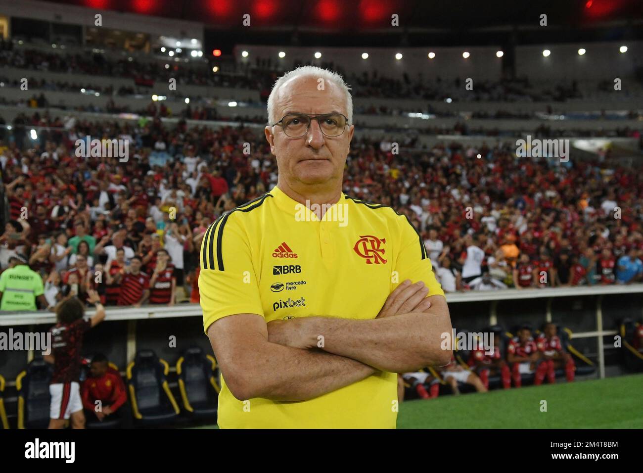 Rio de Janeiro, Brésil, 1 octobre 2022. L'entraîneur de football Dorival Junior de l'équipe de flamengo, pendant le match Flamengo x Bragantino, pour le champion brésilien Banque D'Images