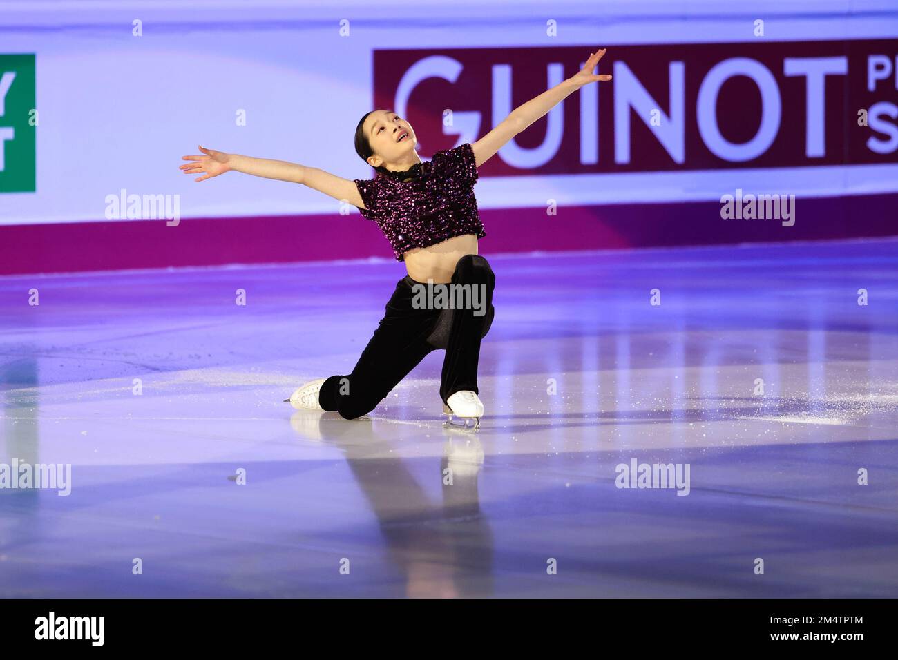 Palavela, Turin, Italie, 11 décembre 2022, Jia Shin (Corée - Junior Woman 2nd place) lors de la finale du Grand Prix de patinage 2022 de l'UIP - Day4 - Sports sur glace Banque D'Images