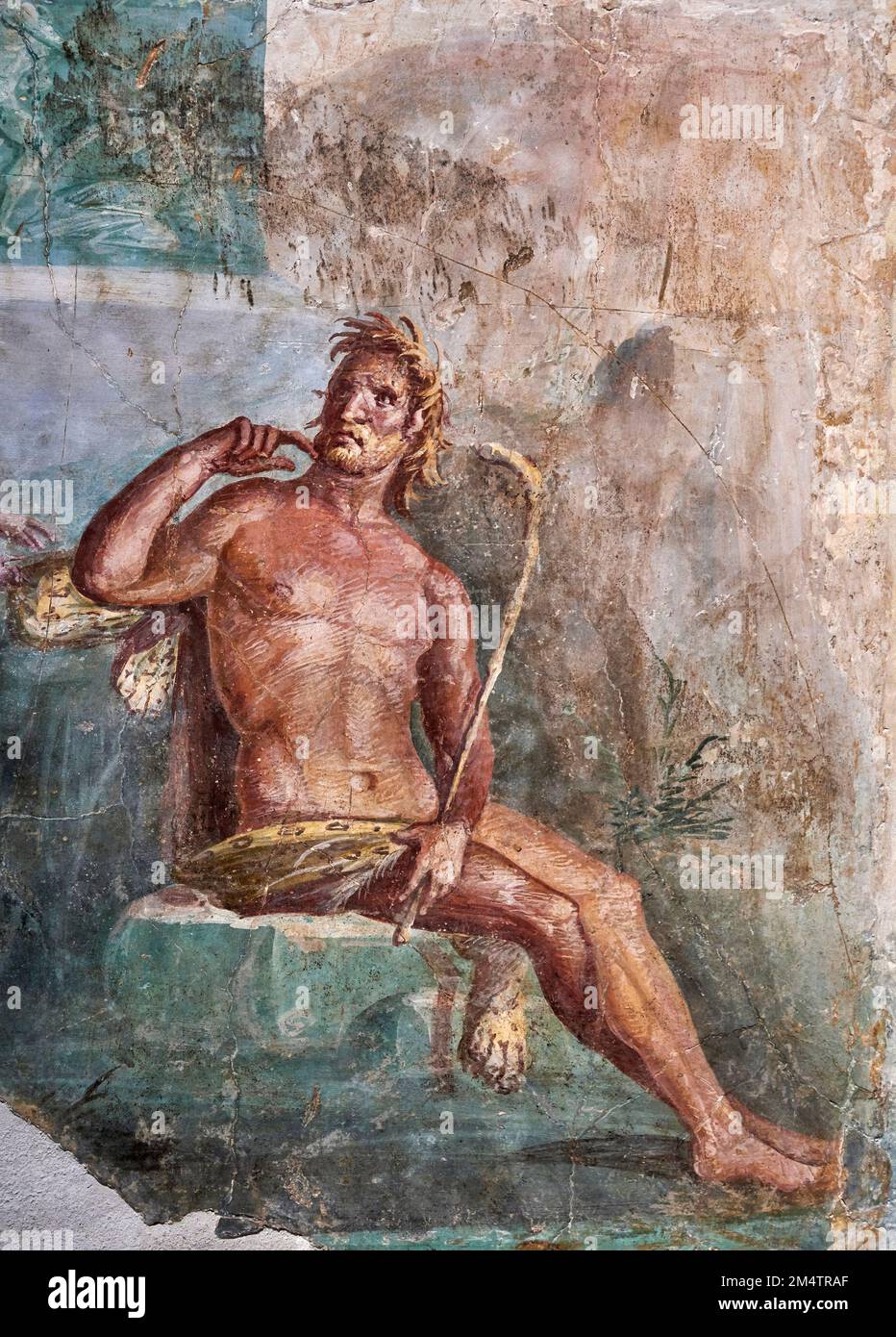 Particolare da " Polifemo e Galatea " - affresco - Portici, Villa Alle Scuderie Reali - I sec r. C. Banque D'Images