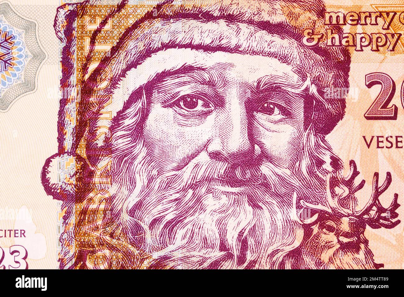 Santa Claus un portrait de l'argent Banque D'Images