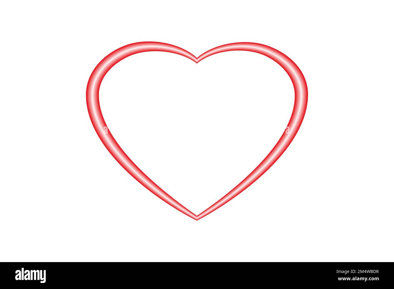 Illustration du symbole de la Saint-Valentin, forme de coeur 3D effet. parfait pour le motif saint-valentin Banque D'Images