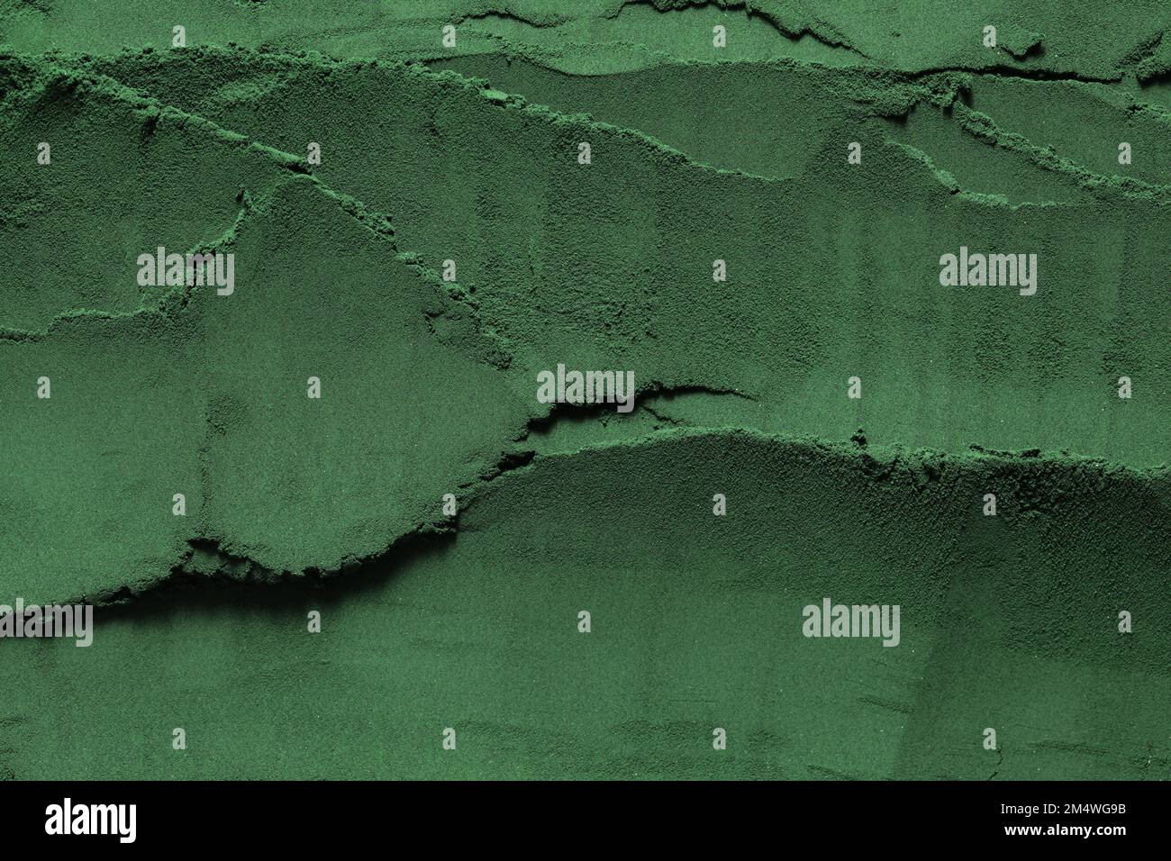 Poudre verte, texture naturelle. Vert abstrait, pour la conception de mur numérique. Banque D'Images