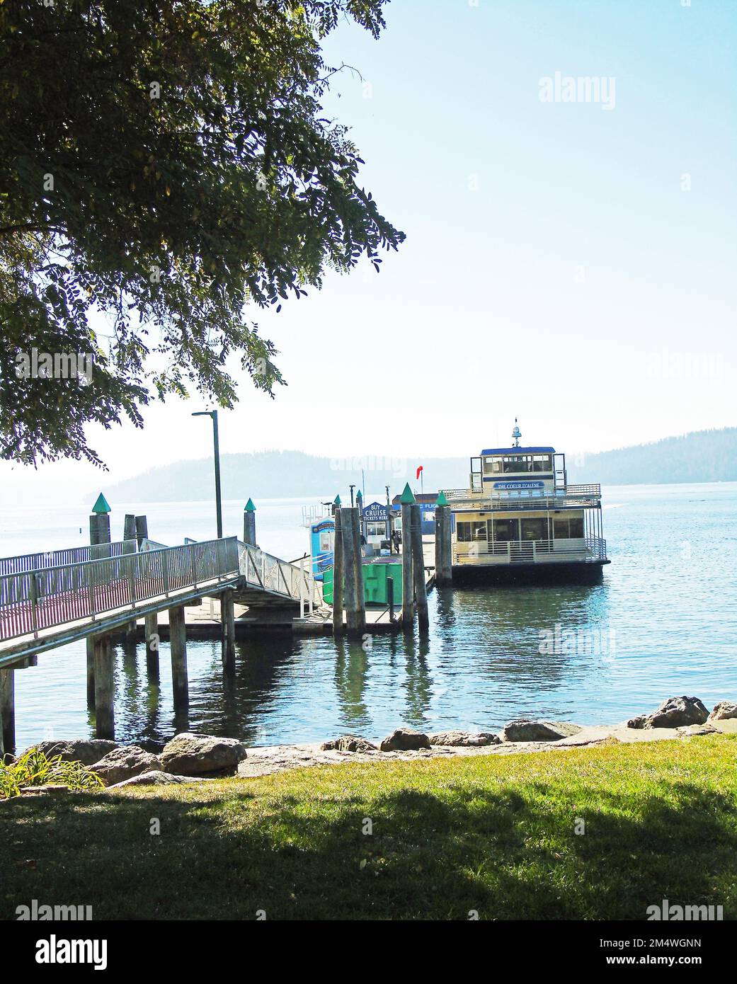 Tuur Boat Dock Lac coeur d'Alene Banque D'Images