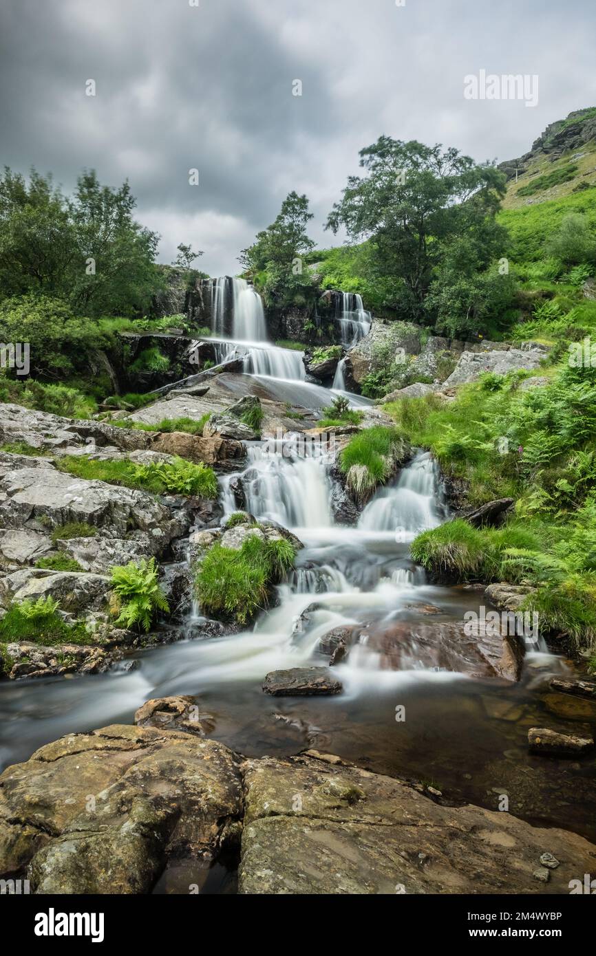 Chutes Nant Gwynllyn Banque D'Images