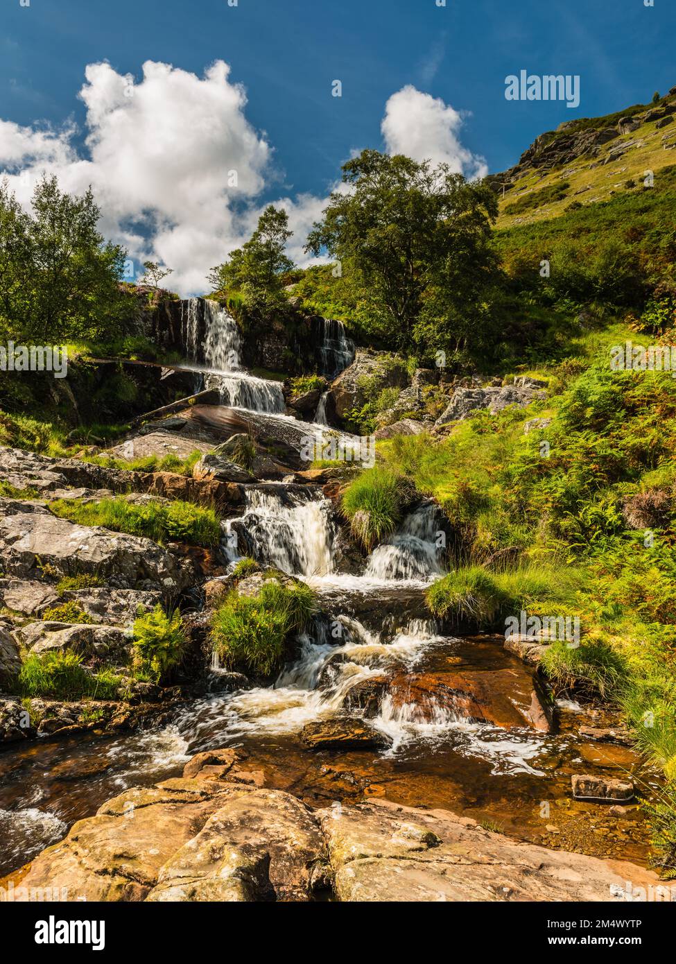 Chutes Nant Gwynllyn Banque D'Images