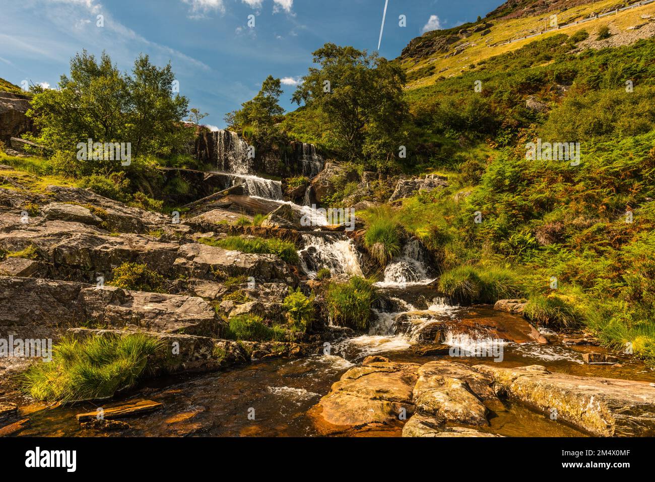 Chutes Nant Gwynllyn Banque D'Images