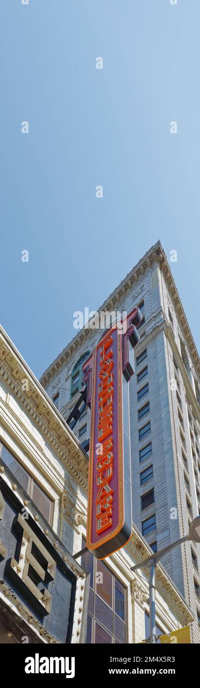 L'Ohio Theatre et le State Theatre occupent différentes ailes du même bâtiment de style renaissance, construit en 1911. Les deux sont entrées via Euclid Avenue. Banque D'Images