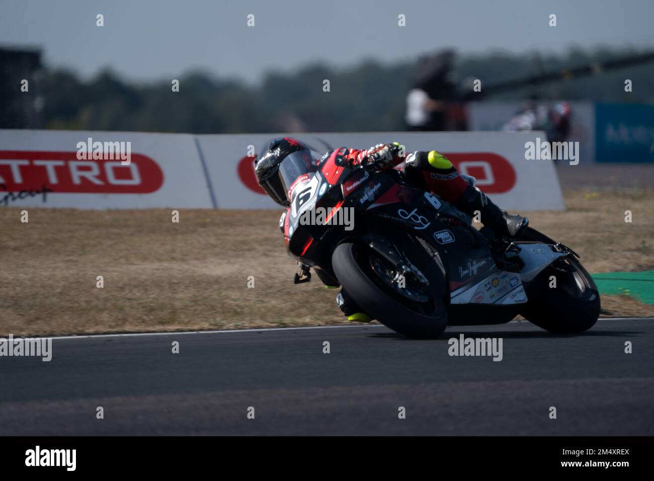 British Super Bikes circuit de course de Thruxton le jour de la course du dimanche Banque D'Images