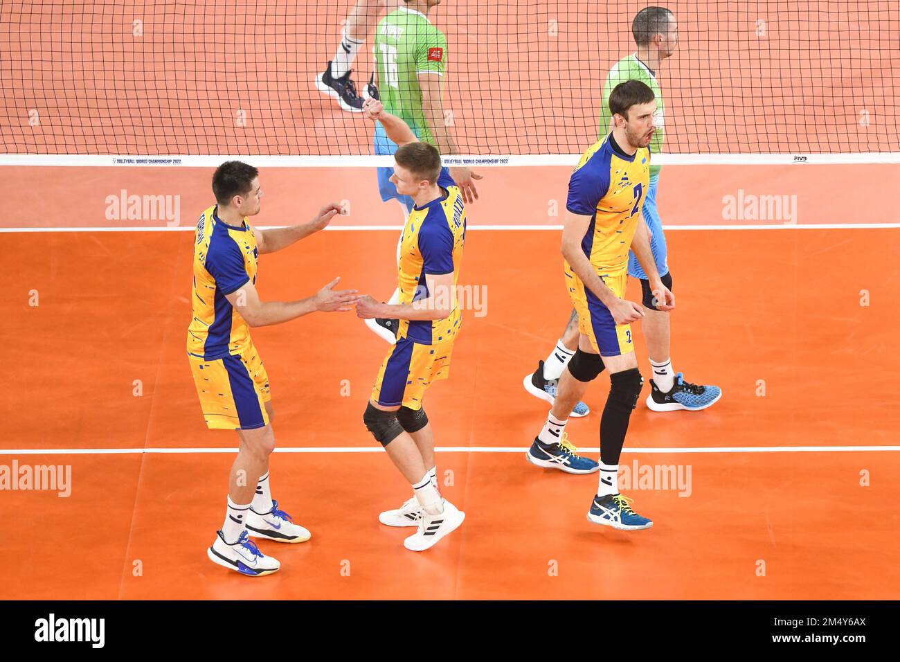 Équipe nationale d'Ukraine de volleyball. Championnat du monde de volleyball 2022. Quarts de finale Banque D'Images