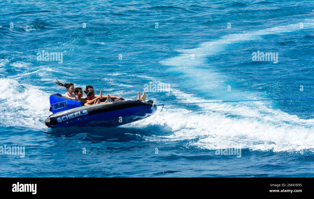 Égypte octobre 2019. Les touristes s'amusent et aiment monter sur une ...