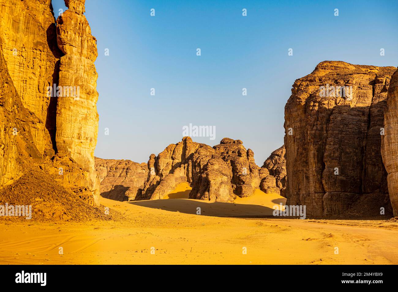 Magnifique paysage de grès, Al Ula, Royaume d'Arabie Saoudite Banque D'Images