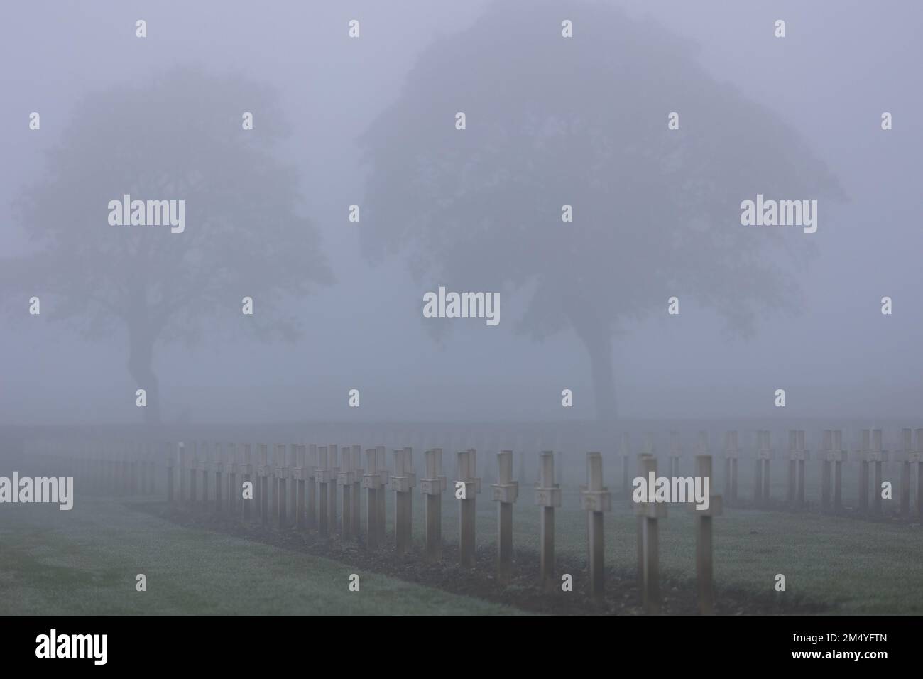 Cimetière national français notre-Dame de Lorette à Ablain-Saint-Nazaire dans le pas-de-Calais, France. Banque D'Images