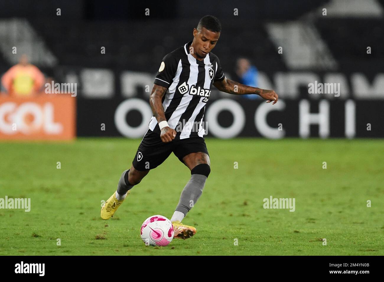 Rio de Janeiro, Brésil, 3 octobre 2022. Joueur de football de l'équipe botafogo, pendant le match Botafogo x Palmeiras pour le championnat brésilien, stade Banque D'Images