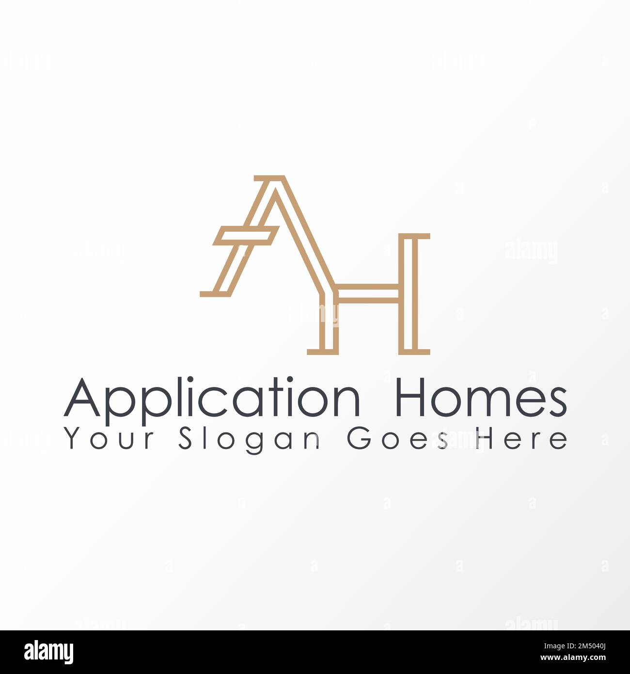 Lettre ou mot AH dans connecté et double ligne image graphique icône logo design abstrait concept vecteur stock. symboles liés à l'initiale ou au monogramme. Illustration de Vecteur