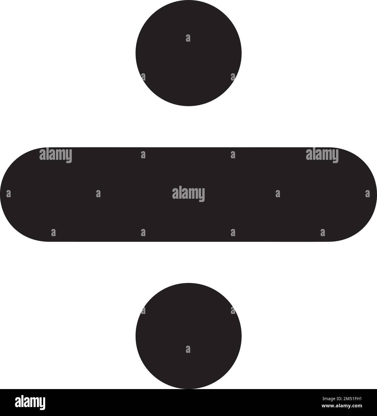 Symbole mathématique de base. symbole de division. isolé Image