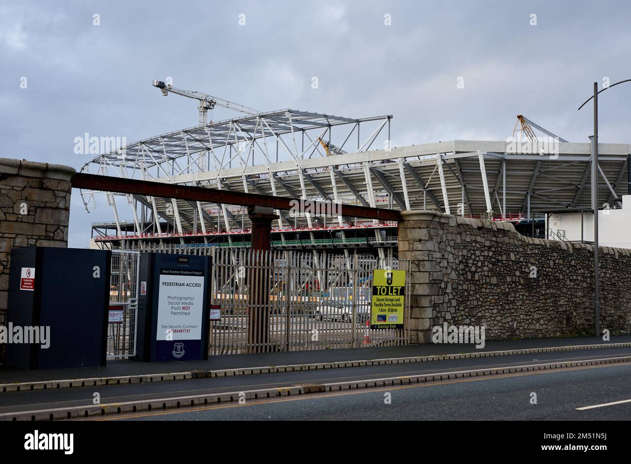 Construction du stade Everton à Branley Moore Dock, Liverpool, 24th décembre 2022 Banque D'Images