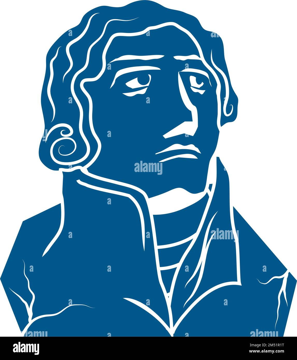 Icône Thomas Jefferson Illustration de Vecteur