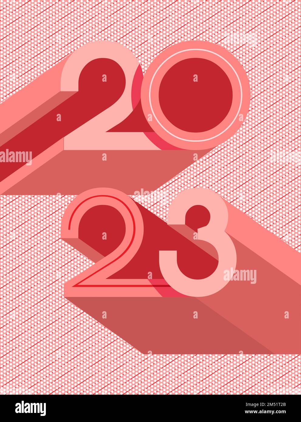 Bonne affiche de fond pour la nouvelle année 2023. Style art déco 20s 30s Retro. Illustration vectorielle Illustration de Vecteur