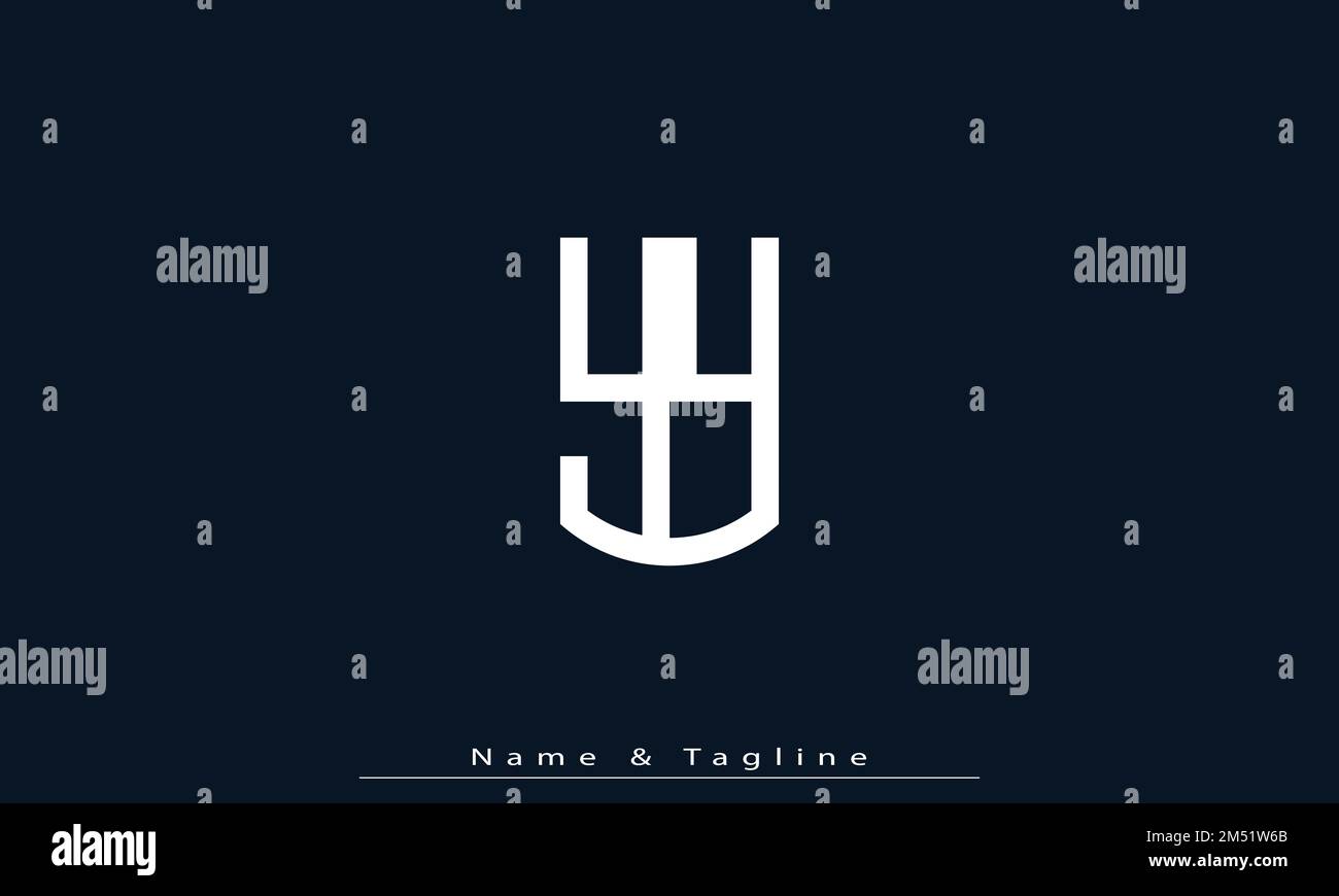 Lettres de l'alphabet initiales logo du monogramme YY Illustration de Vecteur
