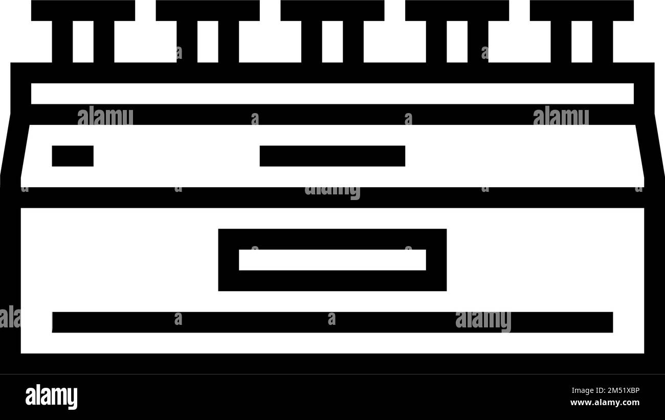 illustration du vecteur de la ligne de cuivre du traitement du minerai de sulfure Illustration de Vecteur