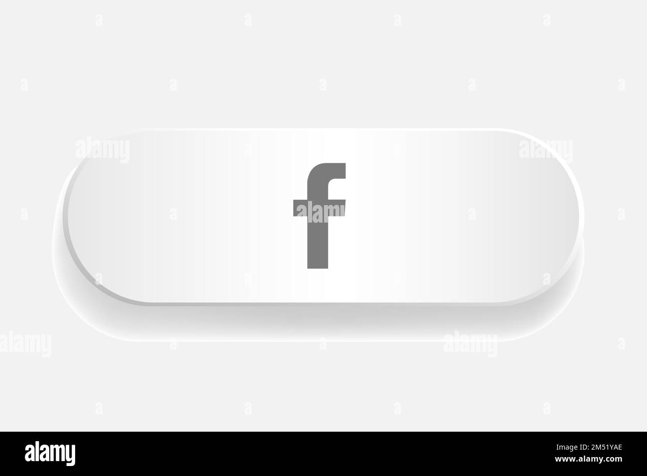 Logo Facebook sur le bouton blanc. Illustration de Vecteur