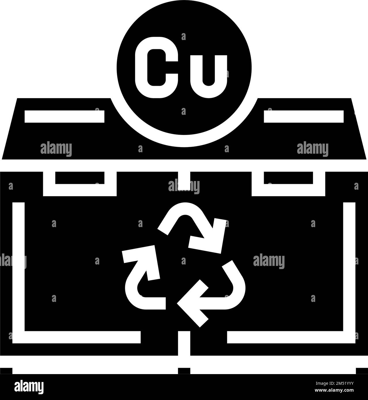 recyclez l'illustration vectorielle de l'icône de glyphe en cuivre Illustration de Vecteur