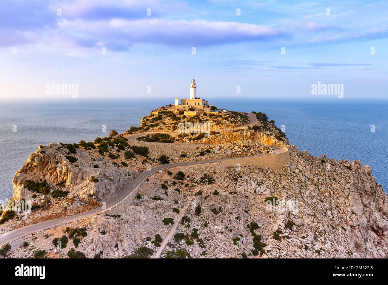 Majorque Phare de Majorque Cap Formentor soirée paysage nature Méditerranée Espagne voyage copie espace Banque D'Images