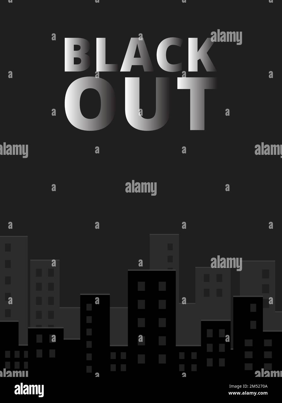 Bannière verticale sur le thème de l'interdiction, ville sombre et en-tête. Illustration vectorielle Illustration de Vecteur