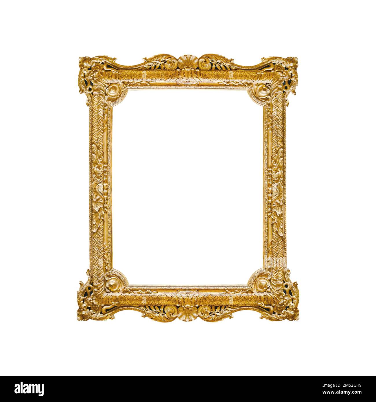 Cadre photo rectangulaire en bois bordure artistique classique galerie épais décoratif Banque D'Images