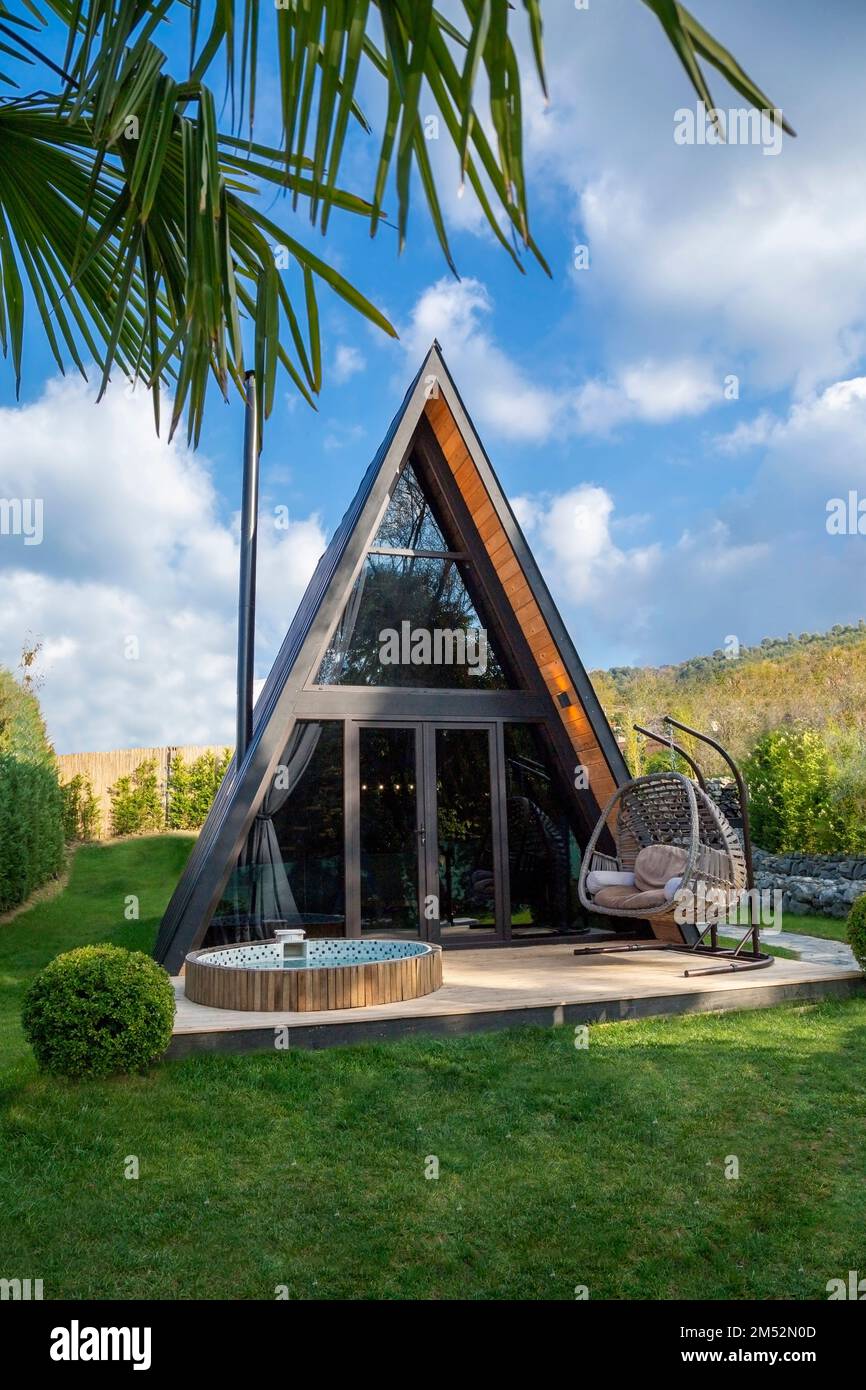 Hôtel de bungalow triangle, petite maison Banque D'Images