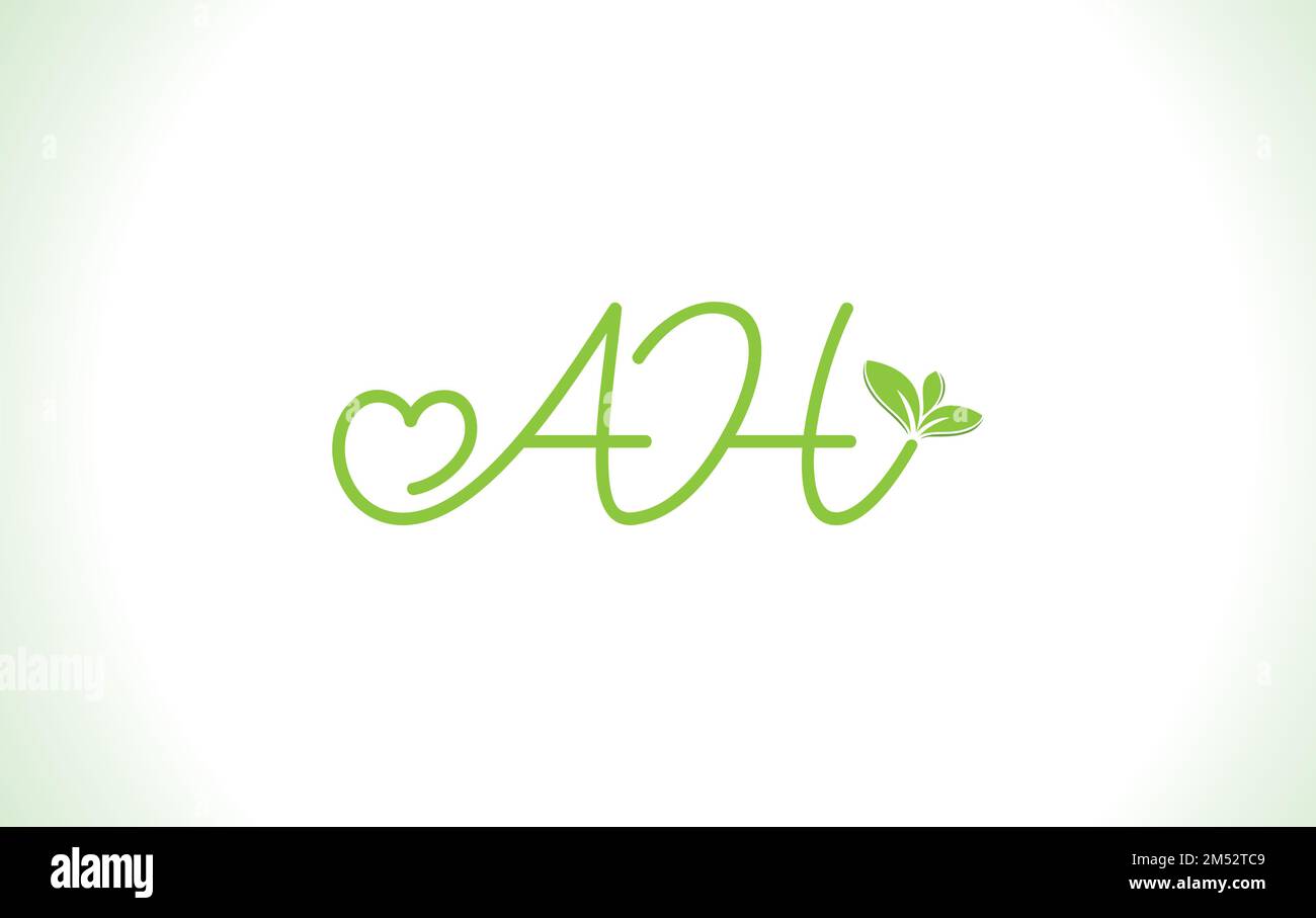 Logo de nutrition et vert sain symbole de feuille d'amour avec logo de police d'amour vecteur de conception. Coeur signe feuille nature logo vecteurs. Logo vert des lettres écologiques Illustration de Vecteur