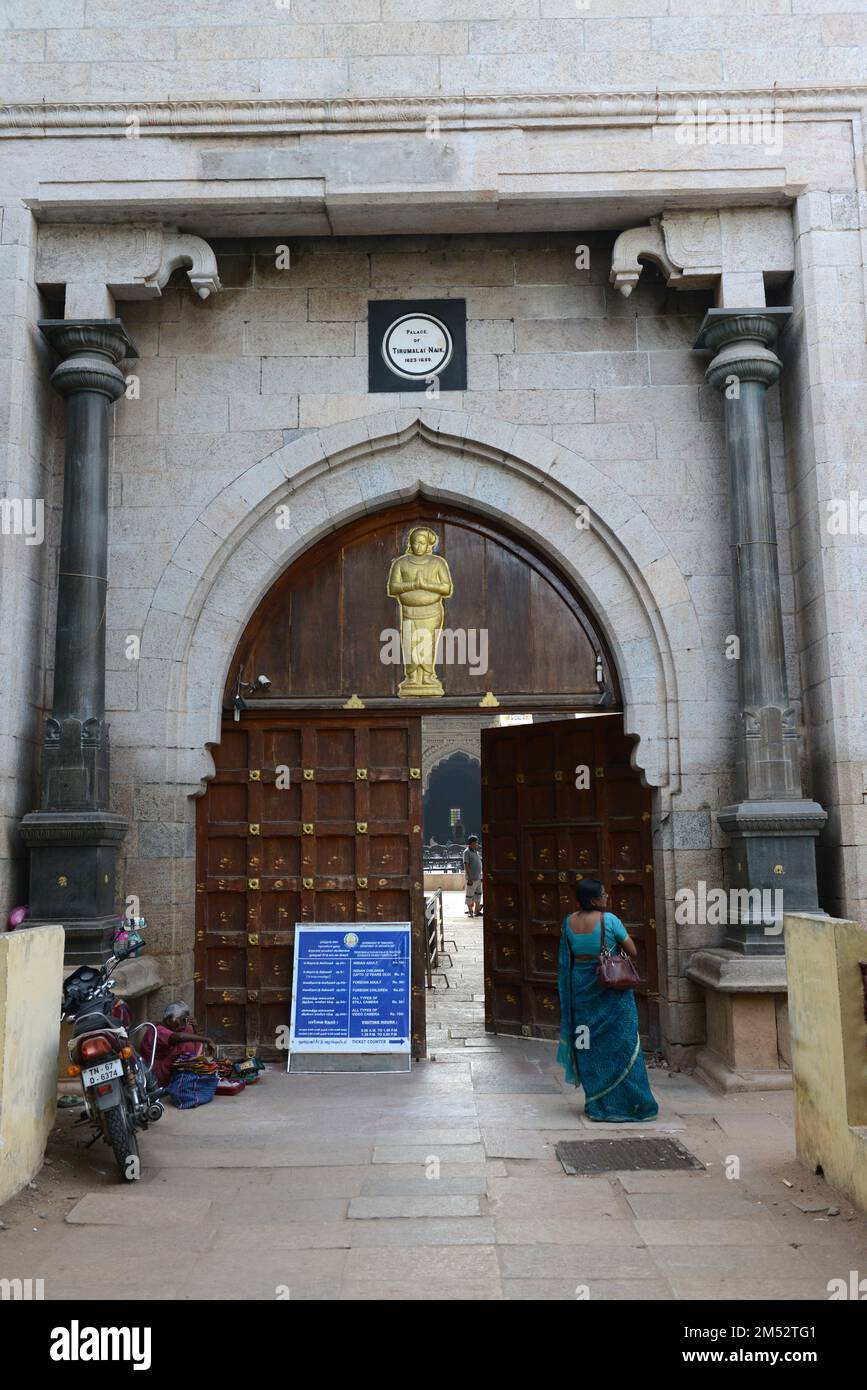 Palais Thirumalai Nayak à Madurai, Tamil Nadu, Inde. Banque D'Images