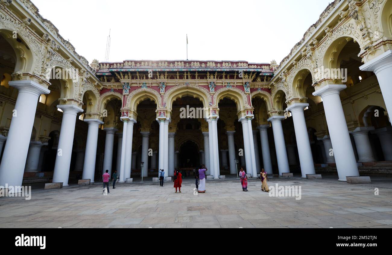 Palais Thirumalai Nayak à Madurai, Tamil Nadu, Inde. Banque D'Images