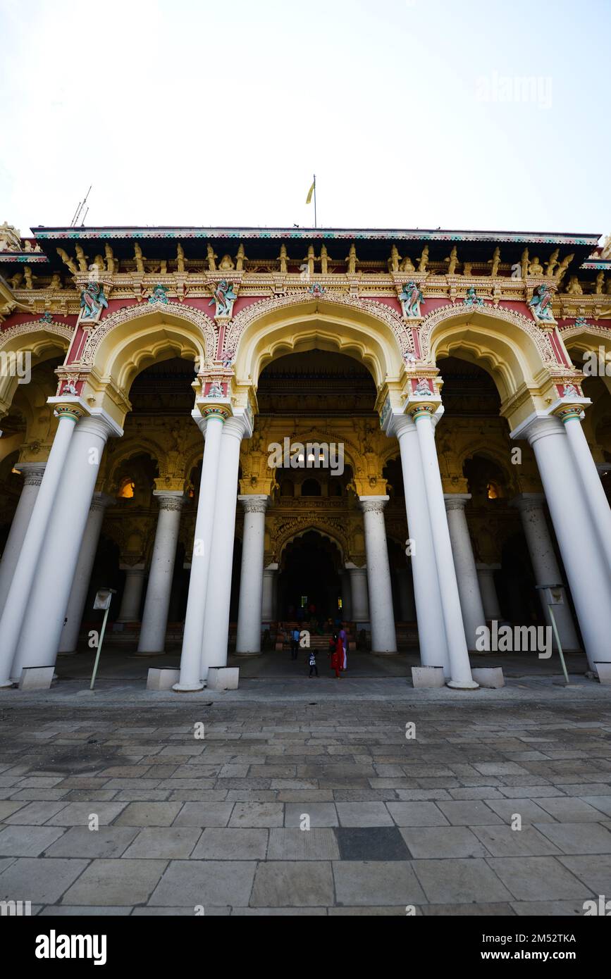 Palais Thirumalai Nayak à Madurai, Tamil Nadu, Inde. Banque D'Images
