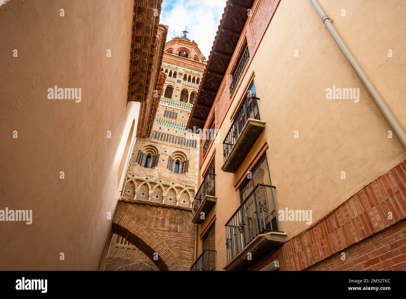 Cathédrale Teruel à Aragón, temple catholique médiéval dans un style mudéjar unique Banque D'Images