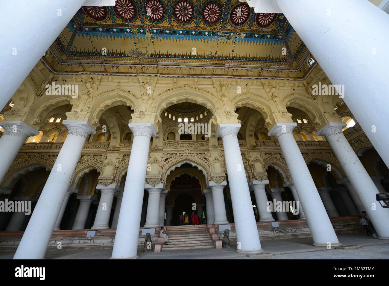 Palais Thirumalai Nayak à Madurai, Tamil Nadu, Inde. Banque D'Images
