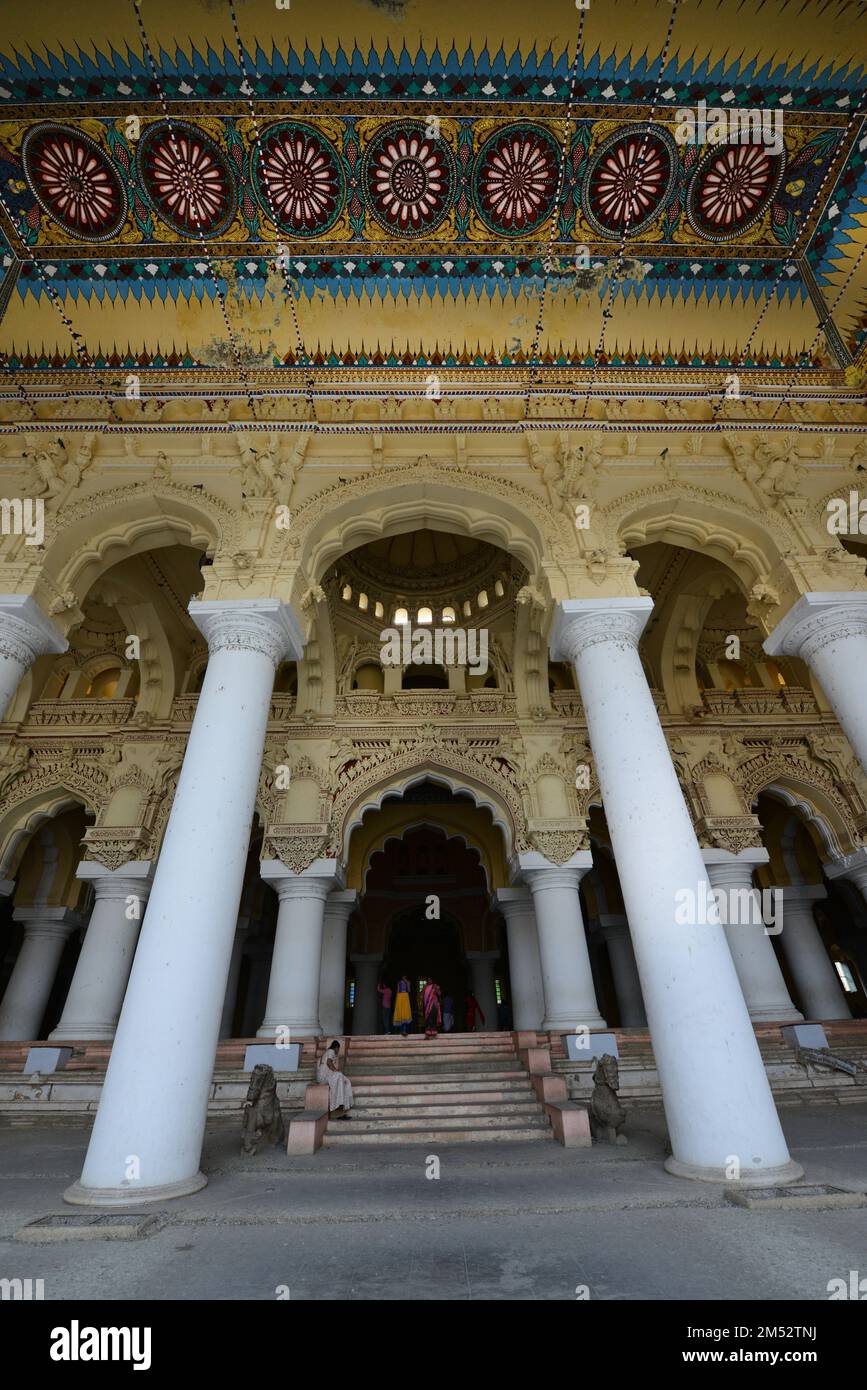 Palais Thirumalai Nayak à Madurai, Tamil Nadu, Inde. Banque D'Images